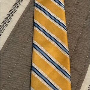 Yellow and Blue Striped Tie